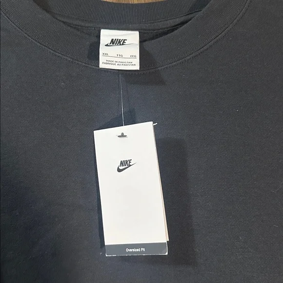 Nike Black Crewneck oversized fit Sweatshirt NEW! Xxl - Picture 3 of 4